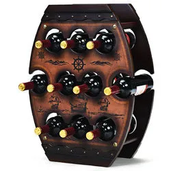 10 Bottle Vintage Wine Display Rack