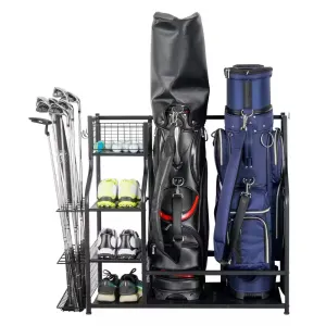 121 Lbs. Golf Storage Garage Organizer and Other Golfing Equipment Rack