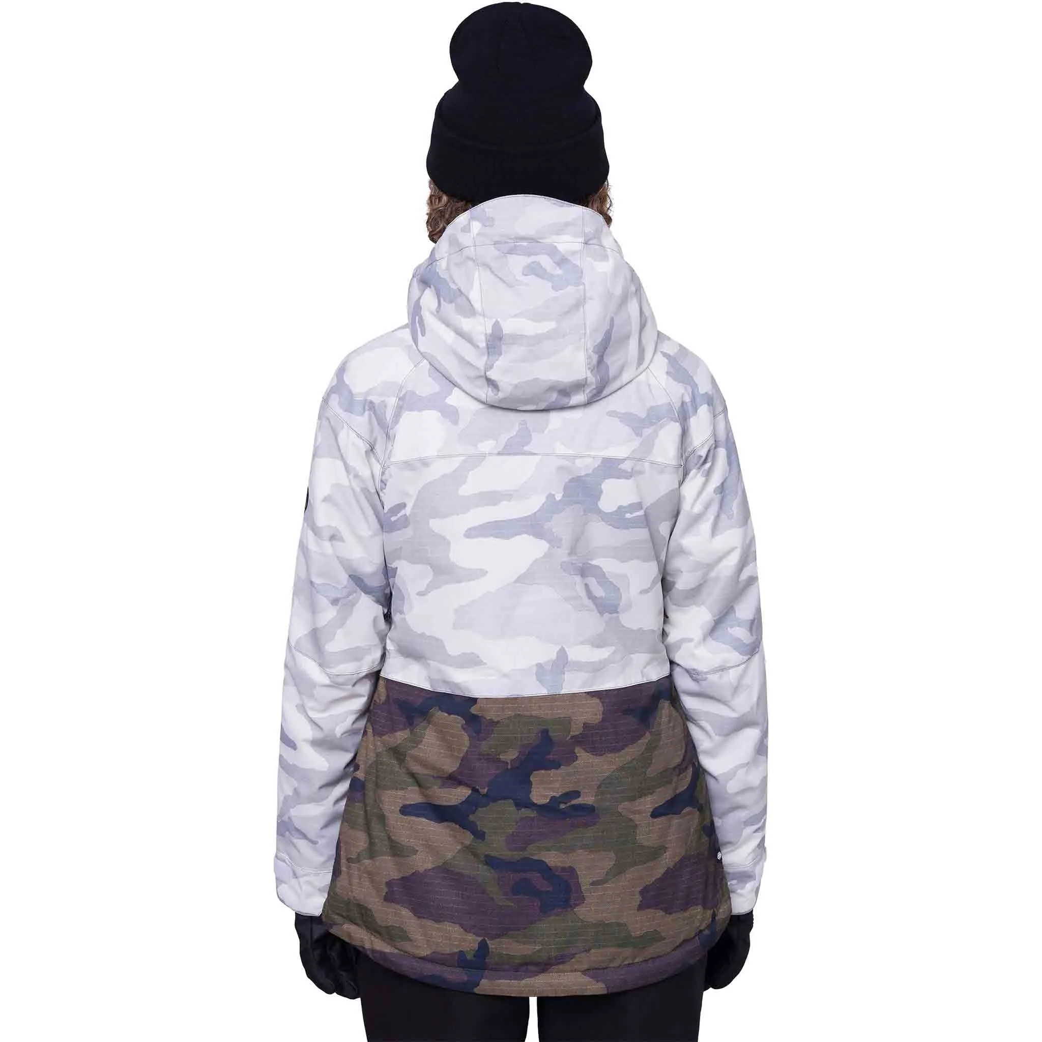 686 Womens Athena Insulated Jacket White Camo CLR Block
