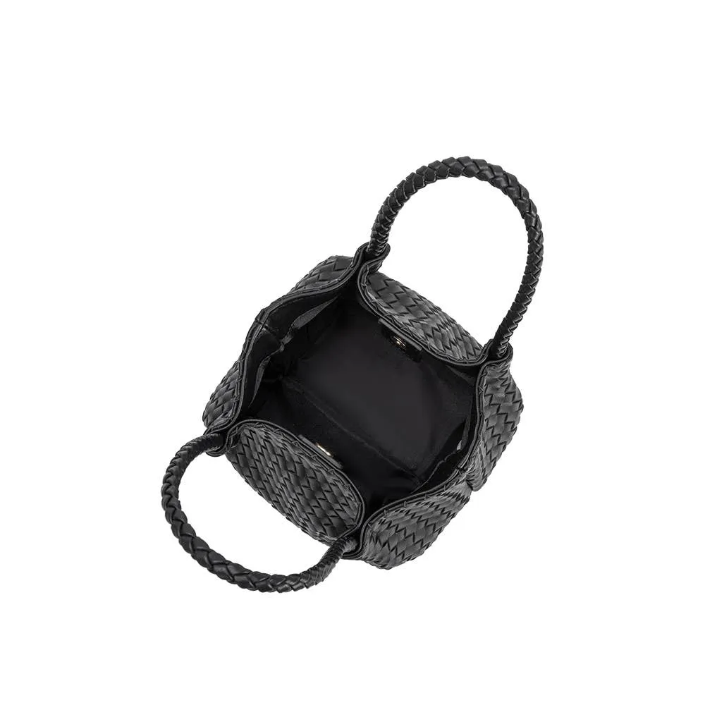 Anahi Black Recycled Handle Bag | Melie Bianco