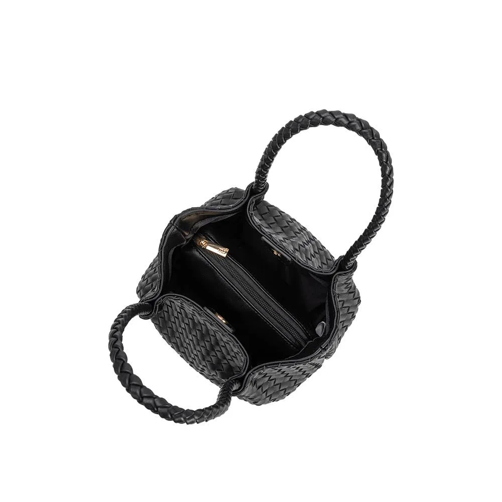 Anahi Black Recycled Handle Bag | Melie Bianco