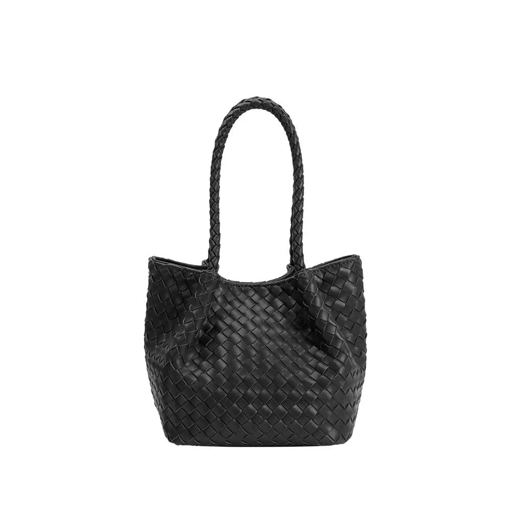 Anahi Black Recycled Handle Bag | Melie Bianco