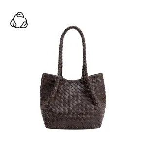 Anahi Espresso Recycled Handle Bag | Melie Bianco