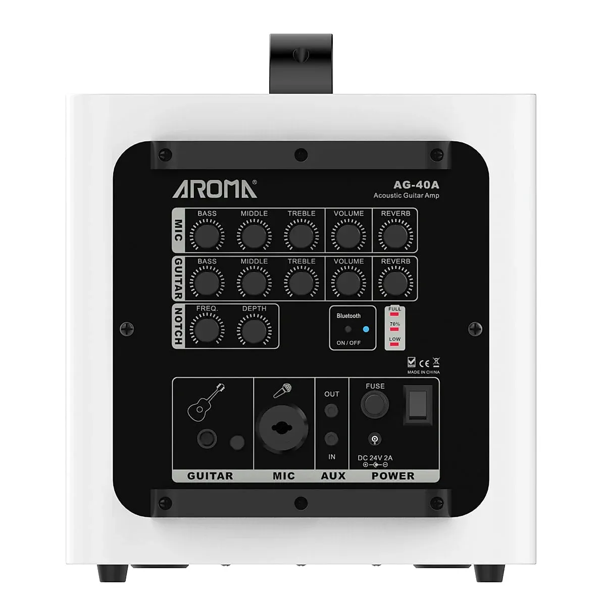 Aroma AG-40A Rechargeable Amplifier 40W White