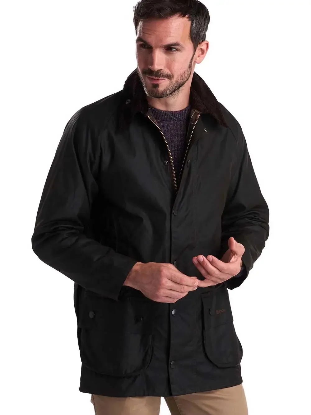 BARBOUR Classic Beaufort Wax Jacket - Mens - Olive