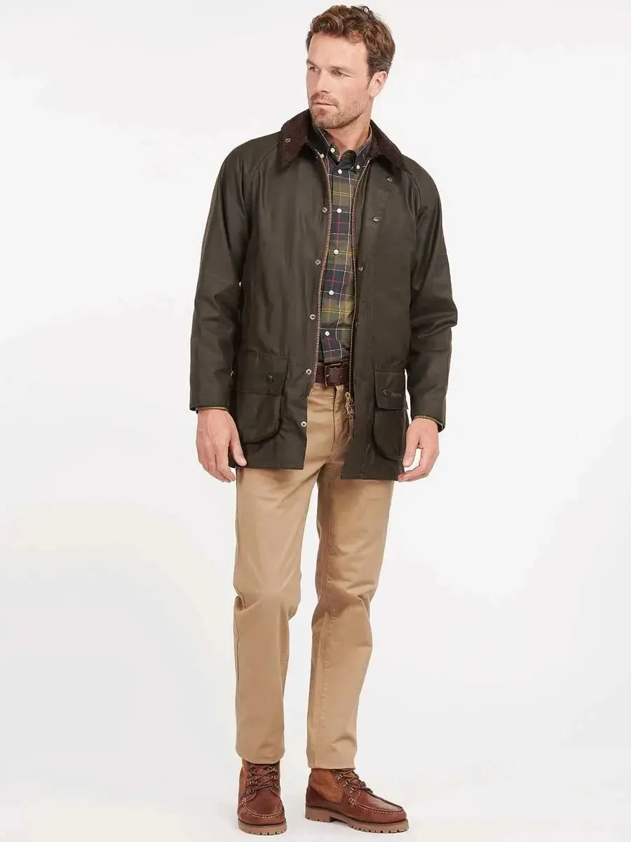 BARBOUR Classic Beaufort Wax Jacket - Mens - Olive