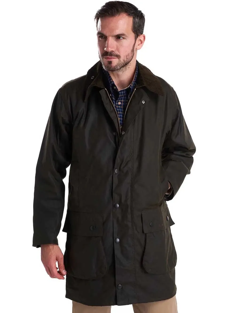BARBOUR Classic Beaufort Wax Jacket - Mens - Olive