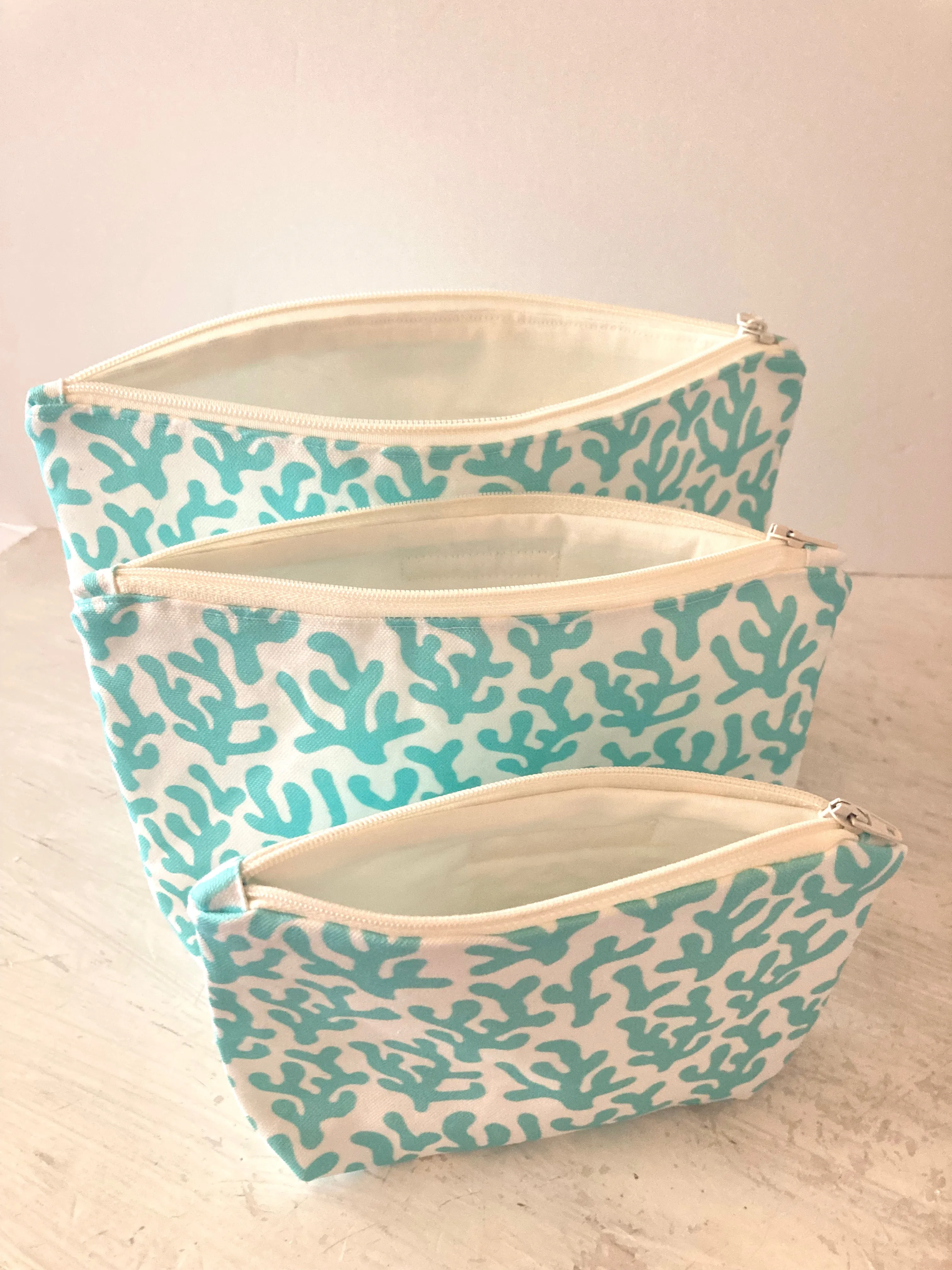 BEAUTY BAG - Coral aqua