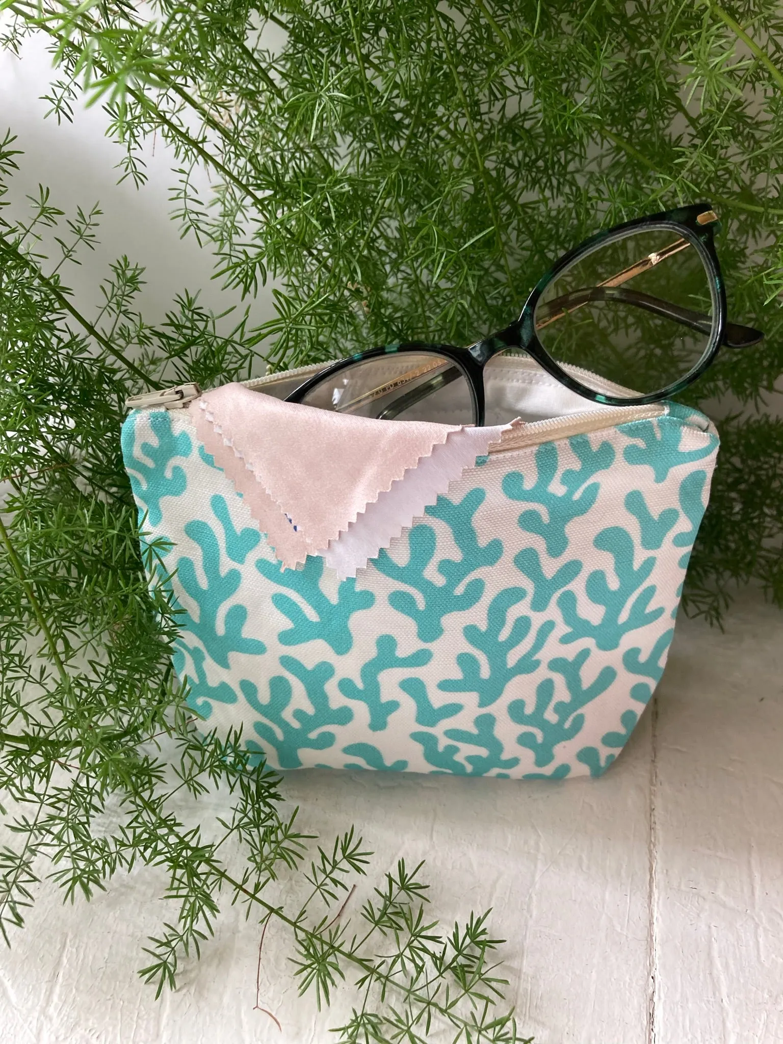 BEAUTY BAG - Coral aqua
