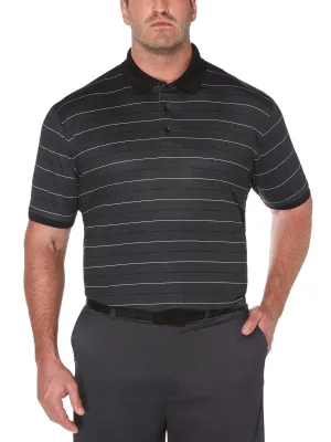 Big & Tall Printed Houndstooth Stripe Polo