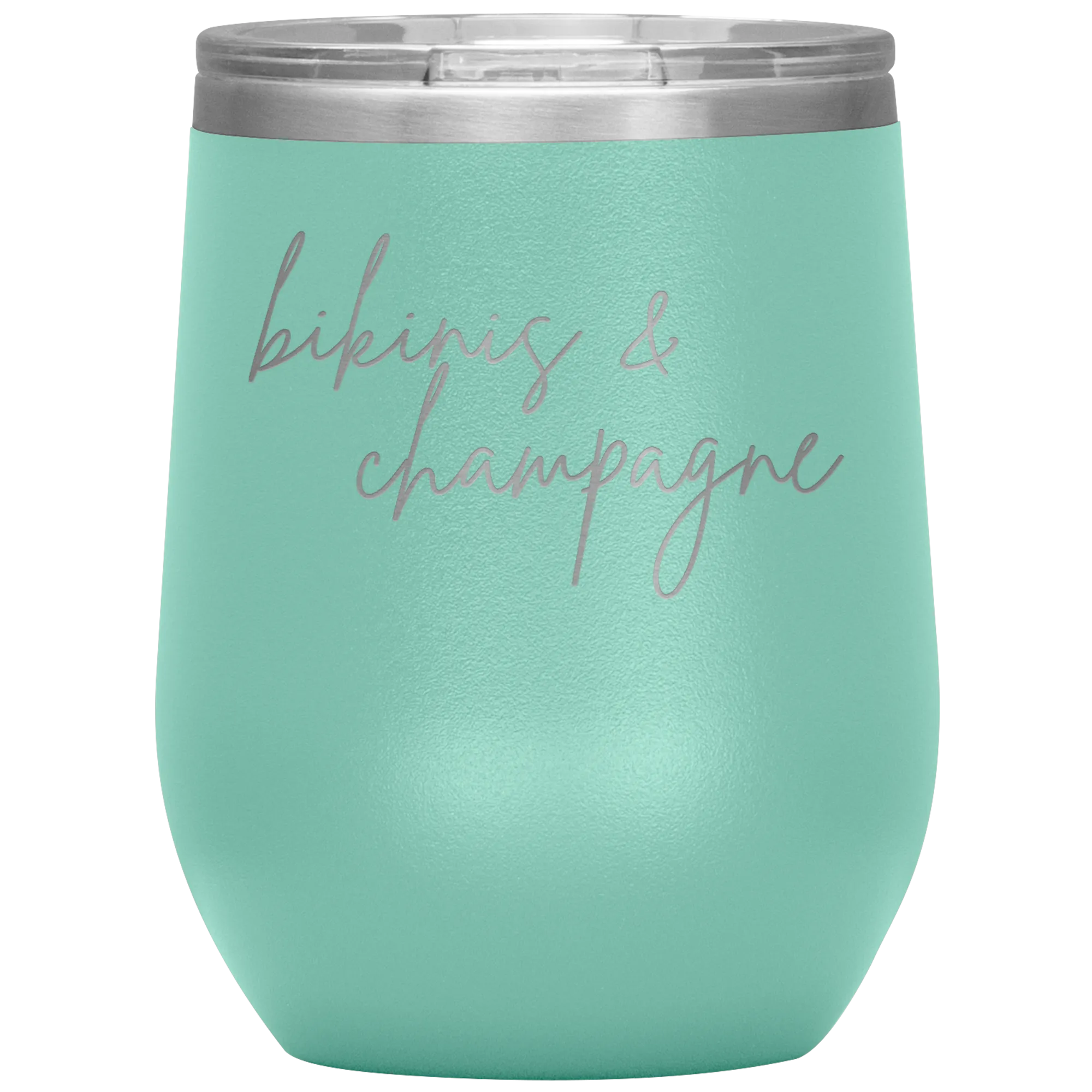 Bikinis & Champagne Wine Tumbler
