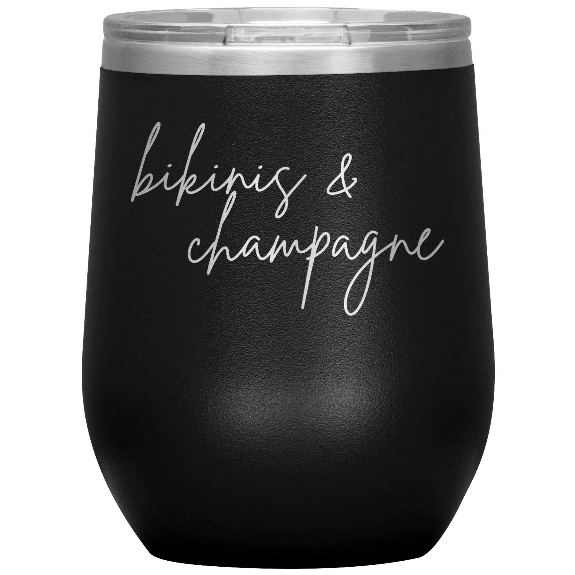 Bikinis & Champagne Wine Tumbler