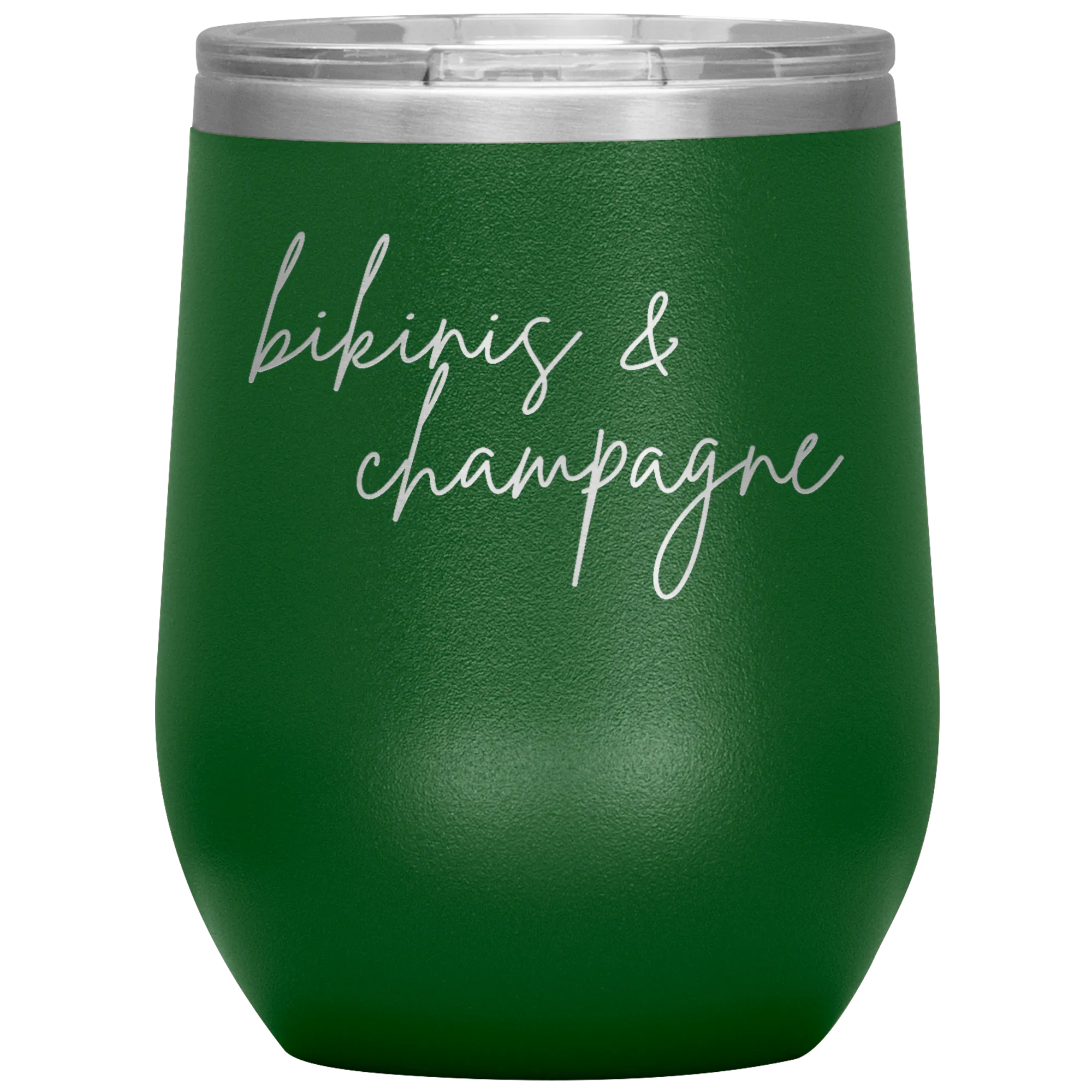 Bikinis & Champagne Wine Tumbler