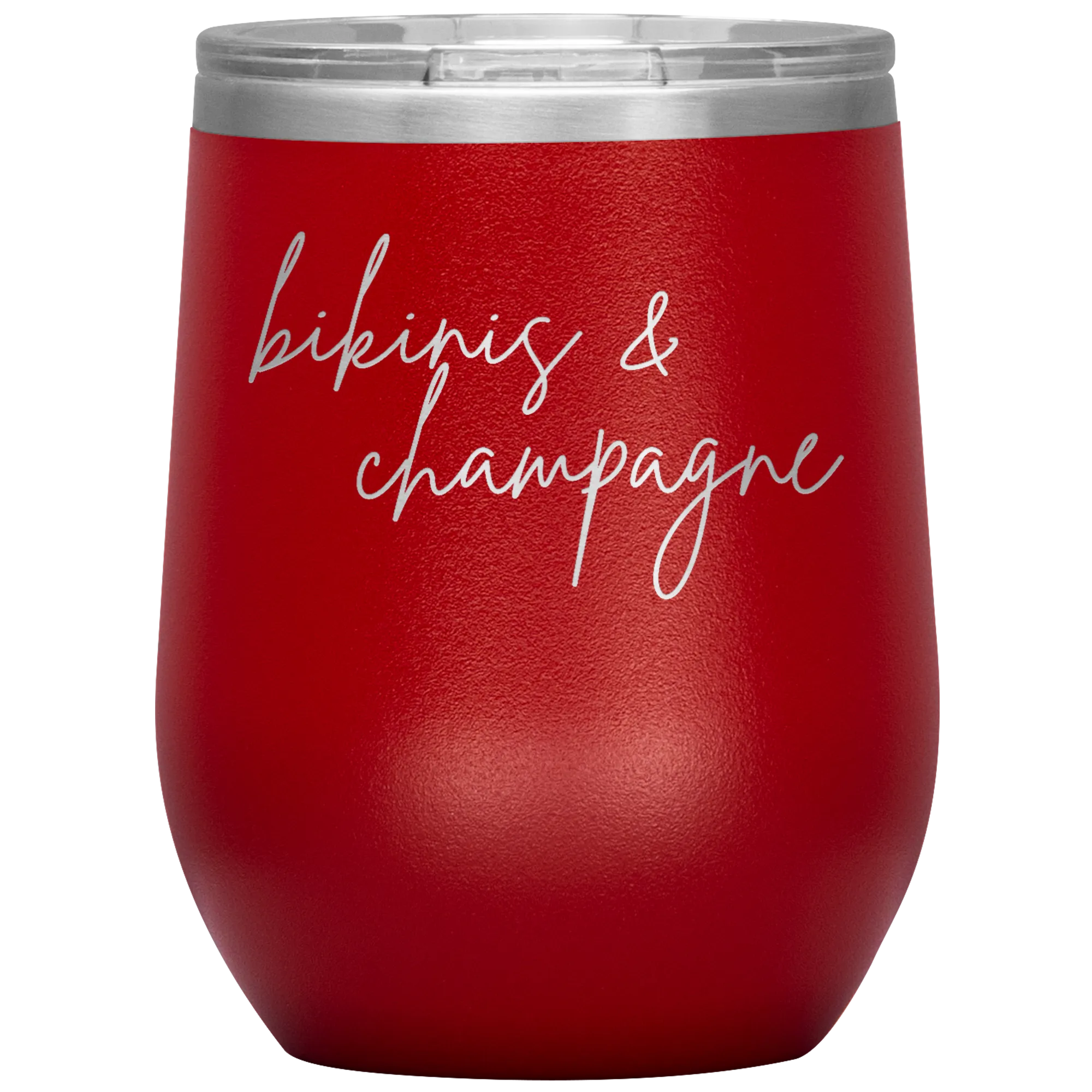 Bikinis & Champagne Wine Tumbler