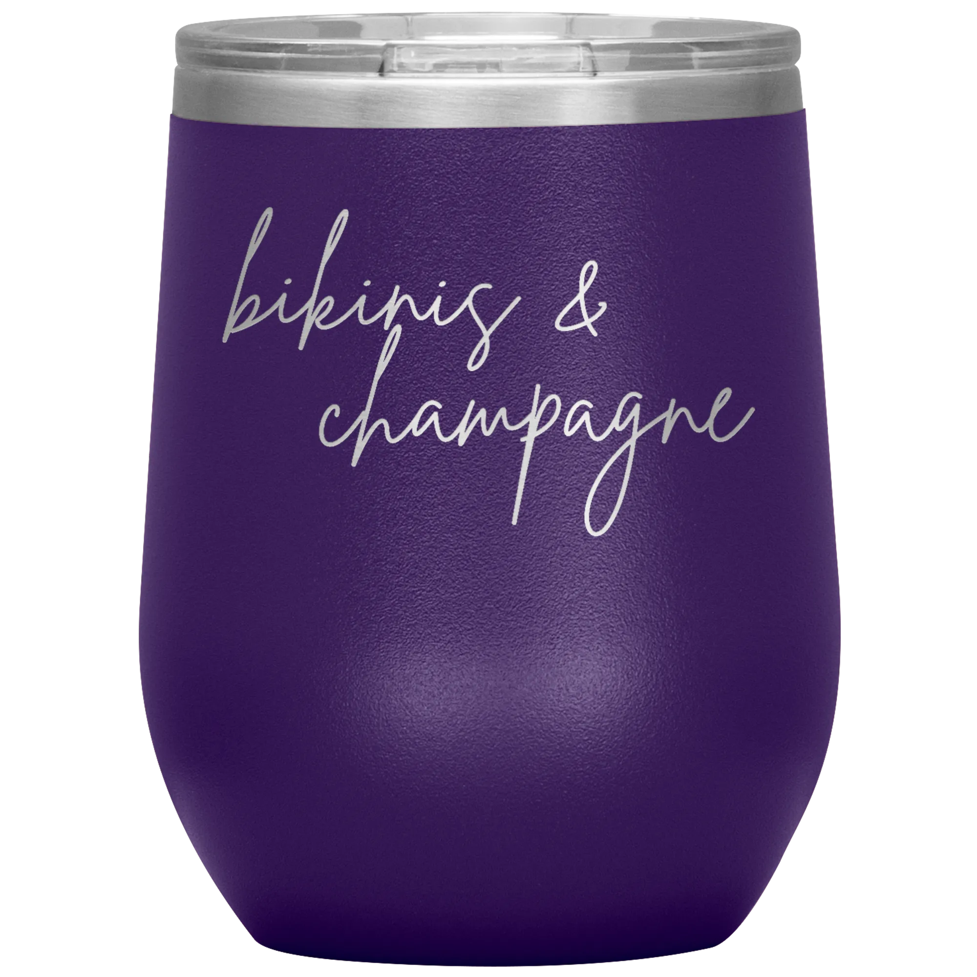 Bikinis & Champagne Wine Tumbler