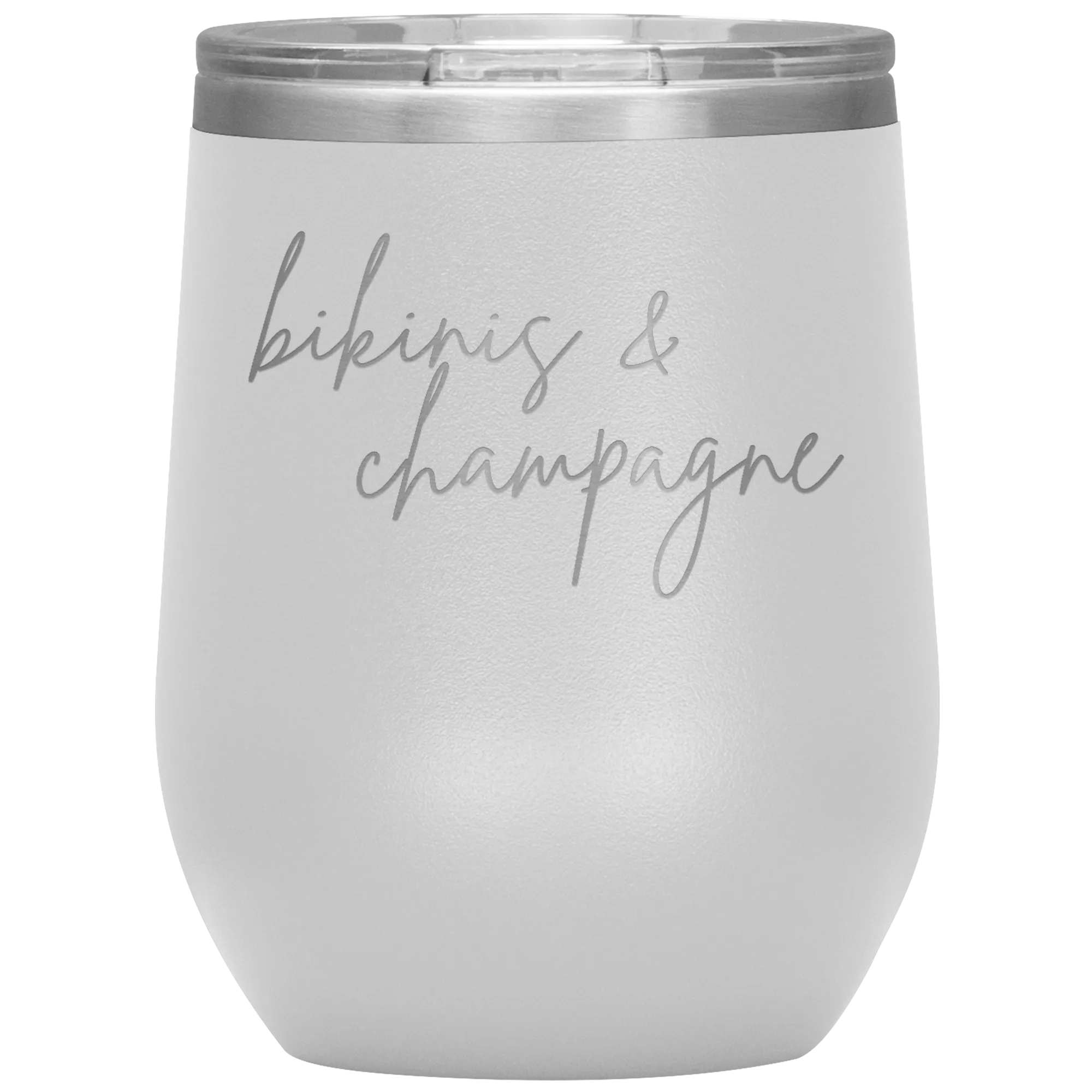 Bikinis & Champagne Wine Tumbler