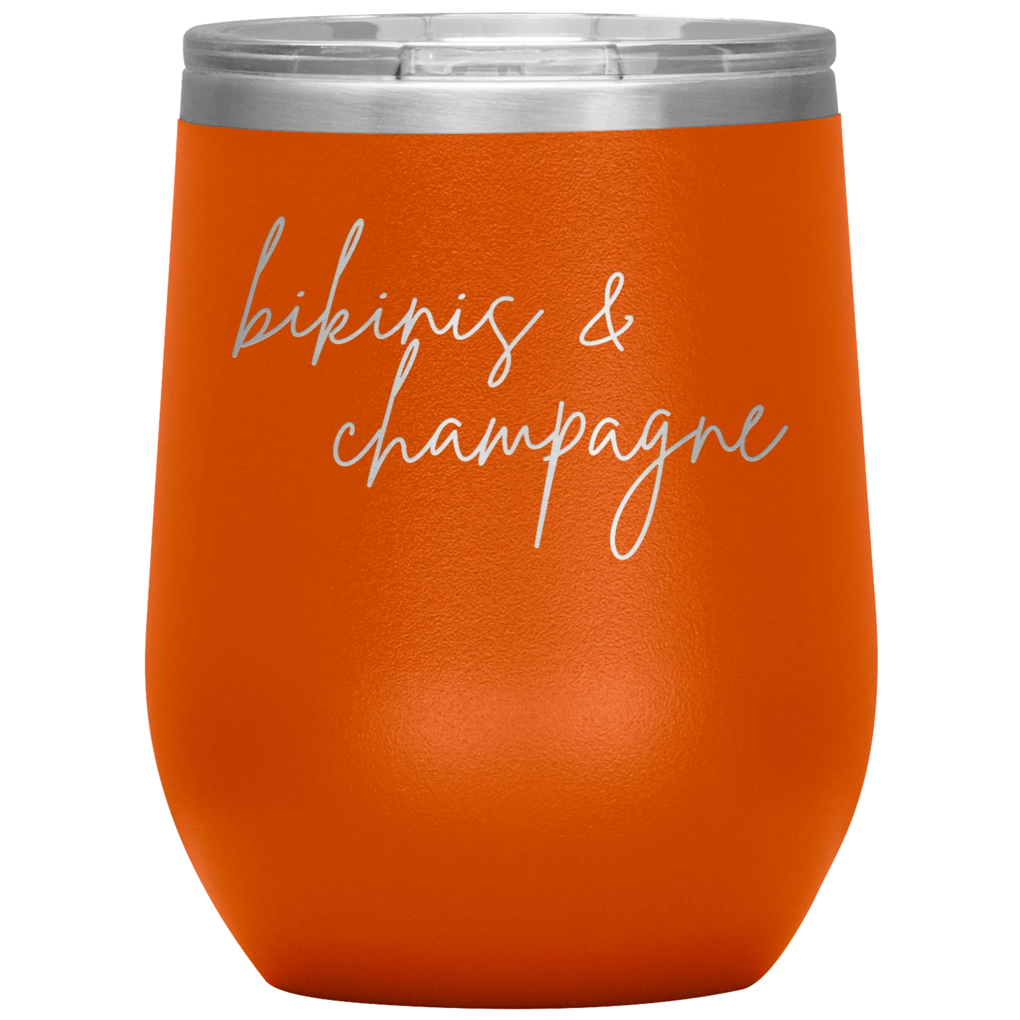 Bikinis & Champagne Wine Tumbler
