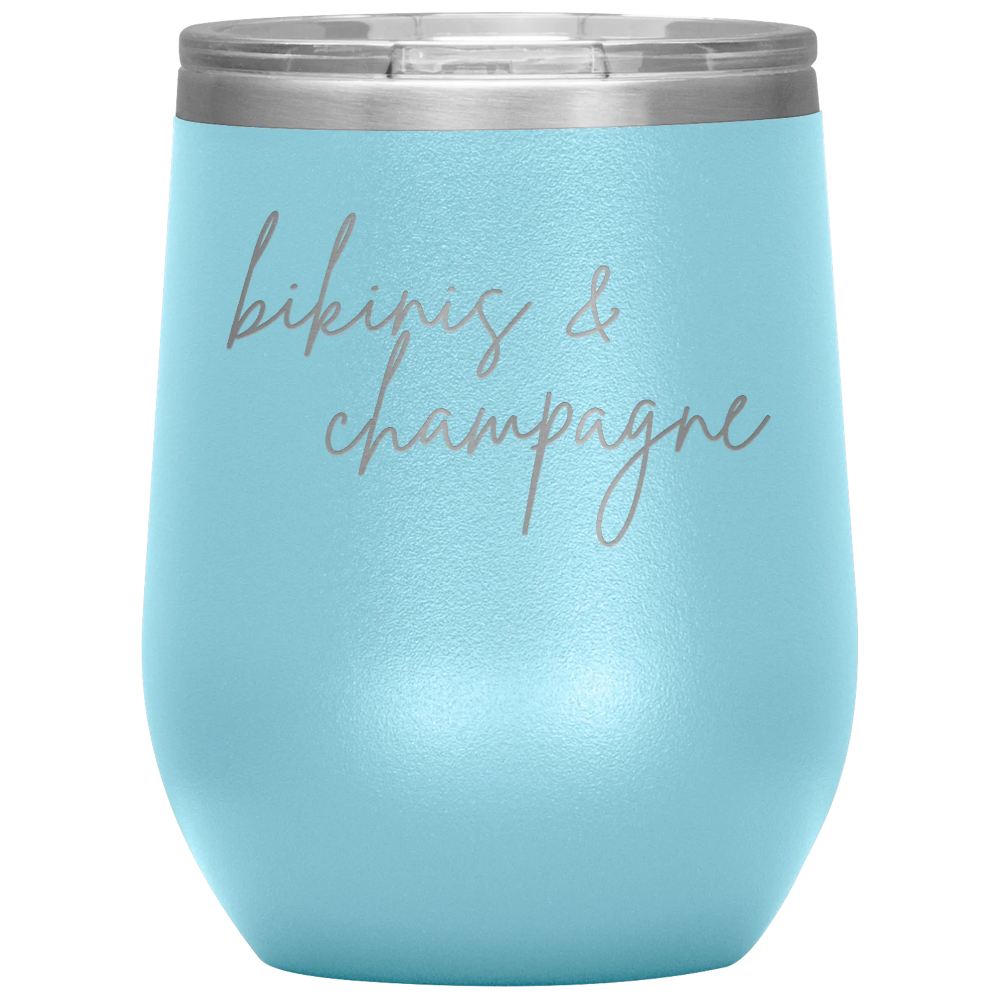 Bikinis & Champagne Wine Tumbler
