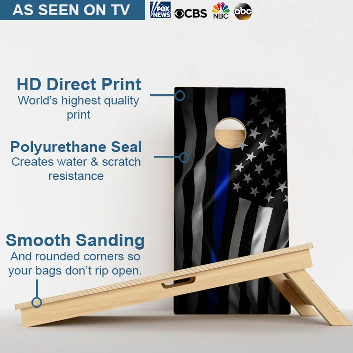 Blue Line Flag Professional Cornhole Boards