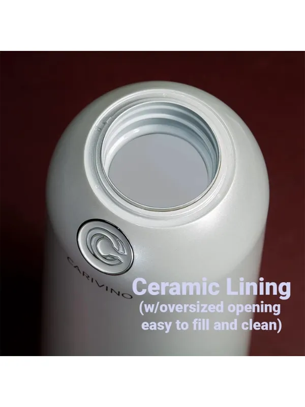 Carivino All in One Insulated Wine Bottle with Built In Glasses - Tramonto Metallic Red