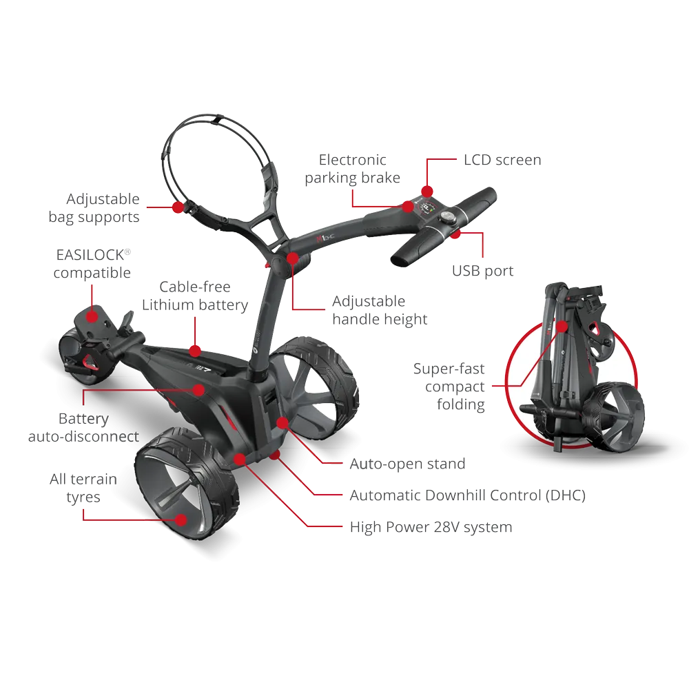 CHARIOT ÉLÉTRIQUE MOTOCADDY M1 DHC