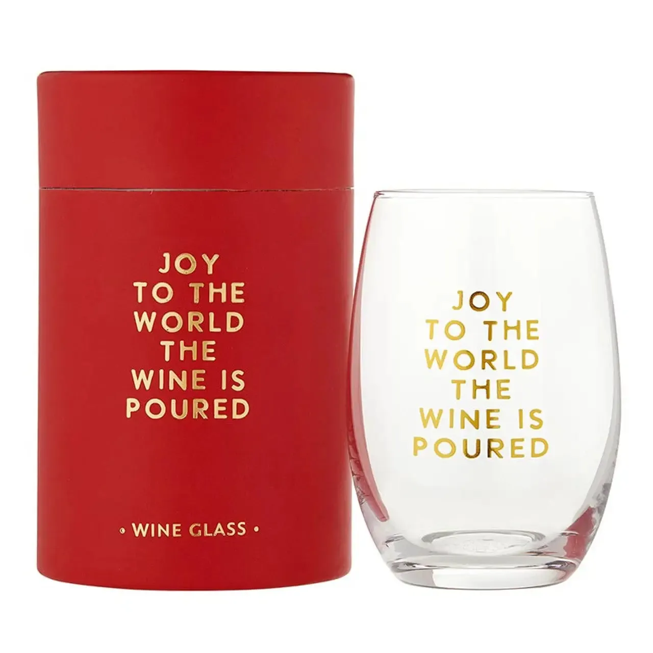 CHRISTMAS STEMLESS WINE GLASSES SET FOR HOLIDAY ENTERTAINING