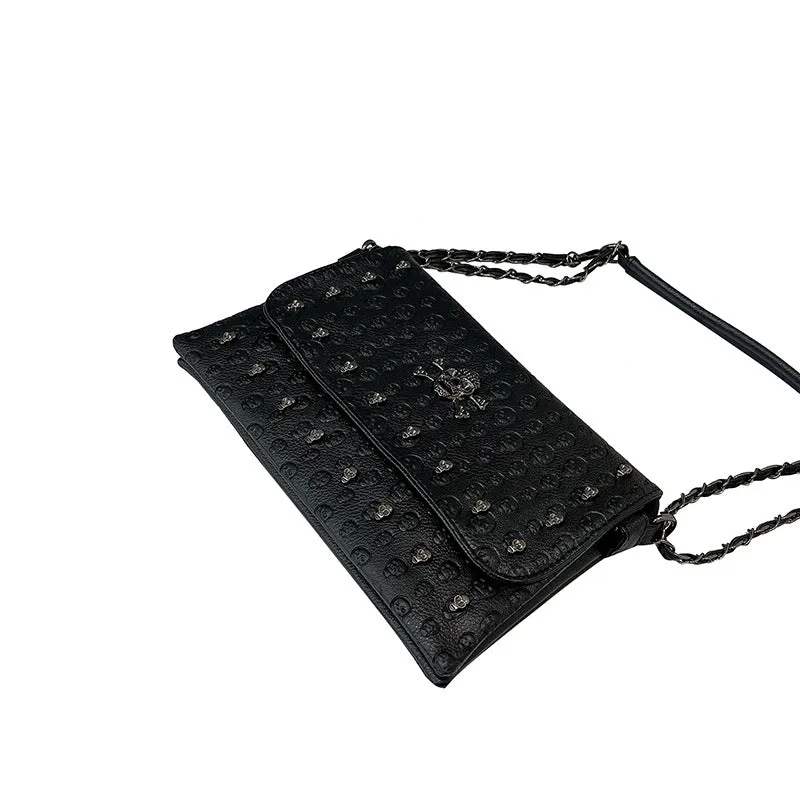 Cool Women's Vintage Rivet Skull Chain Bags