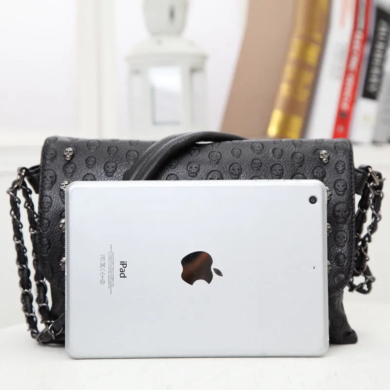 Cool Women's Vintage Rivet Skull Chain Bags