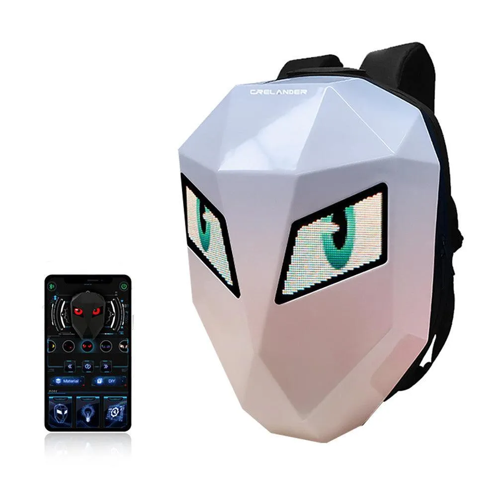 Crelander™ LED Hard Shell Water Resistant Motorcycle Backpack