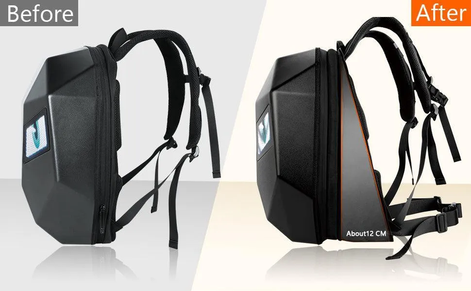 Crelander™ LED Hard Shell Water Resistant Motorcycle Backpack