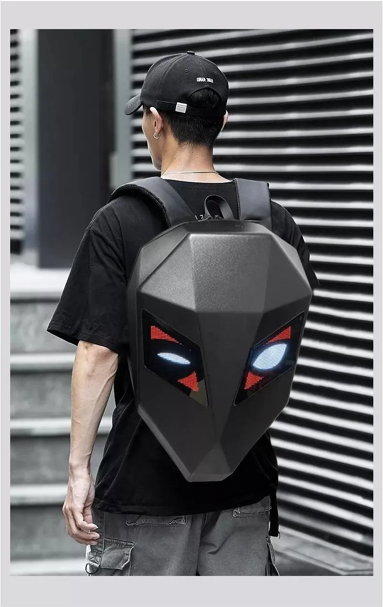 Crelander™ LED Hard Shell Water Resistant Motorcycle Backpack