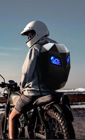 Crelander™ LED Hard Shell Water Resistant Motorcycle Backpack