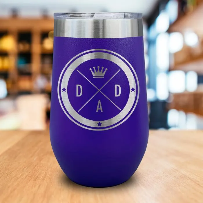 Dad Vintage Engraved Wine Tumbler