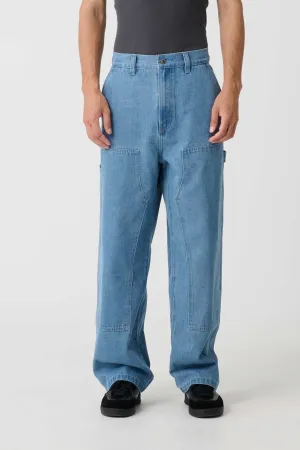 DENIM WORK PANT - MID BLUE DENIM