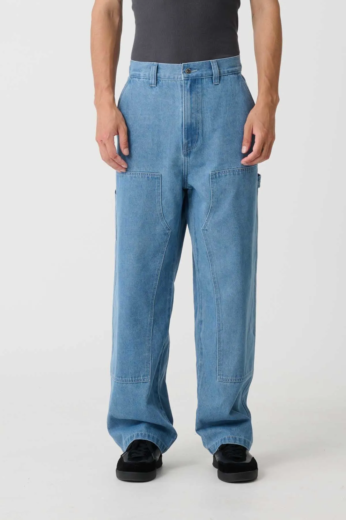 DENIM WORK PANT - MID BLUE DENIM