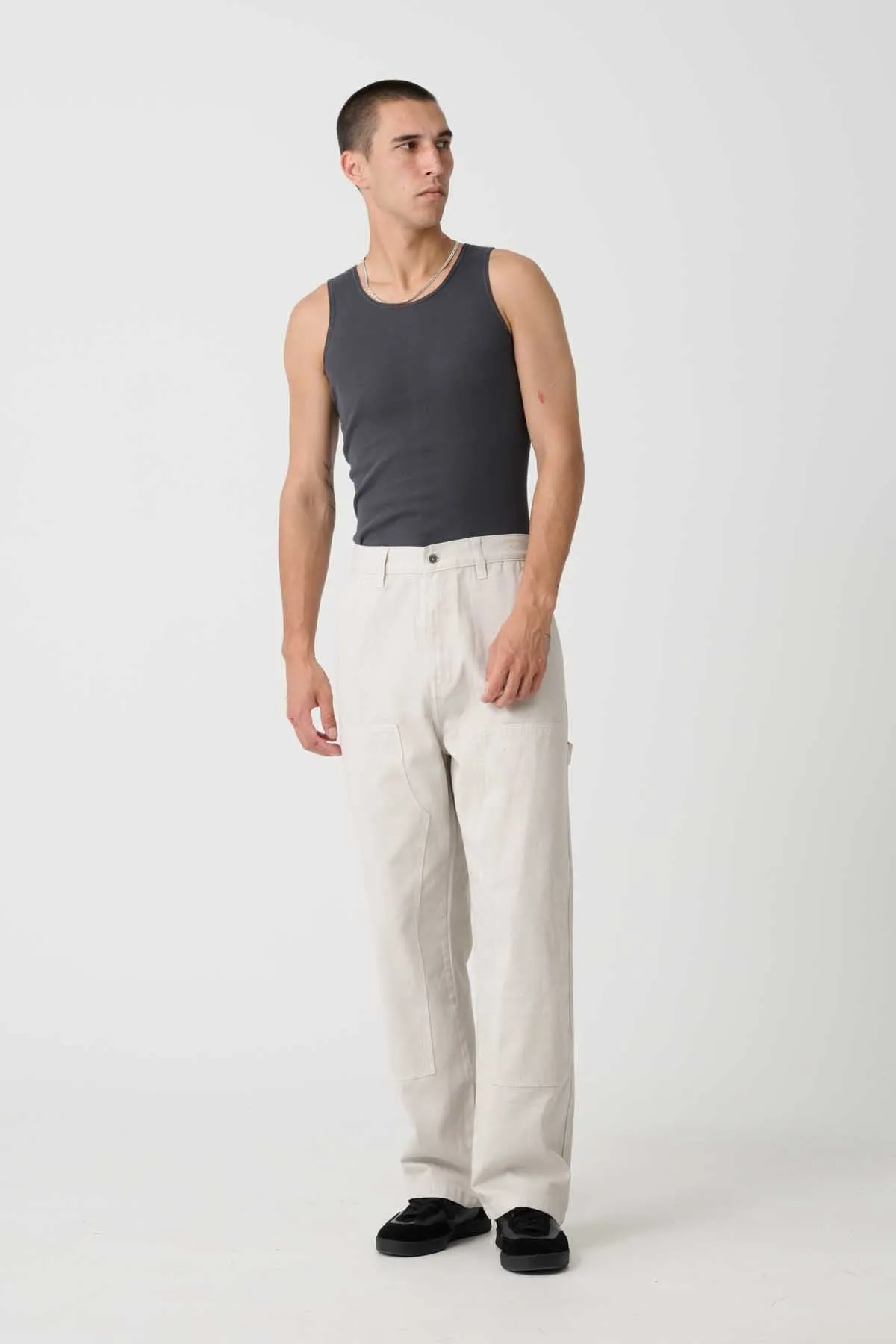 DENIM WORK PANT - TAUPE