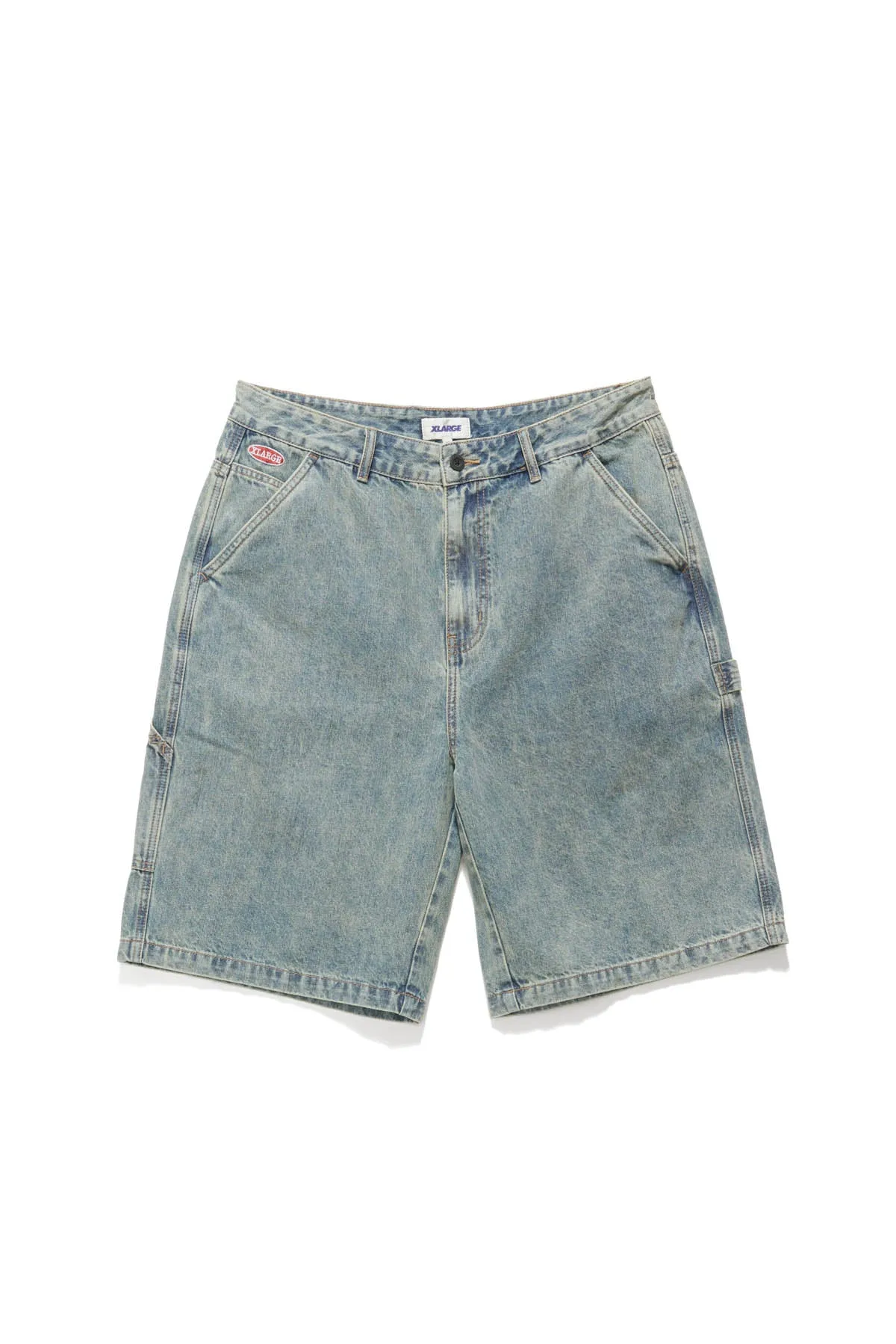 DENIM WORK SHORT - STAINED BLUE