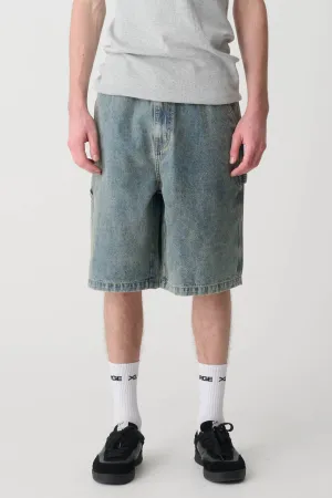 DENIM WORK SHORT - STAINED BLUE