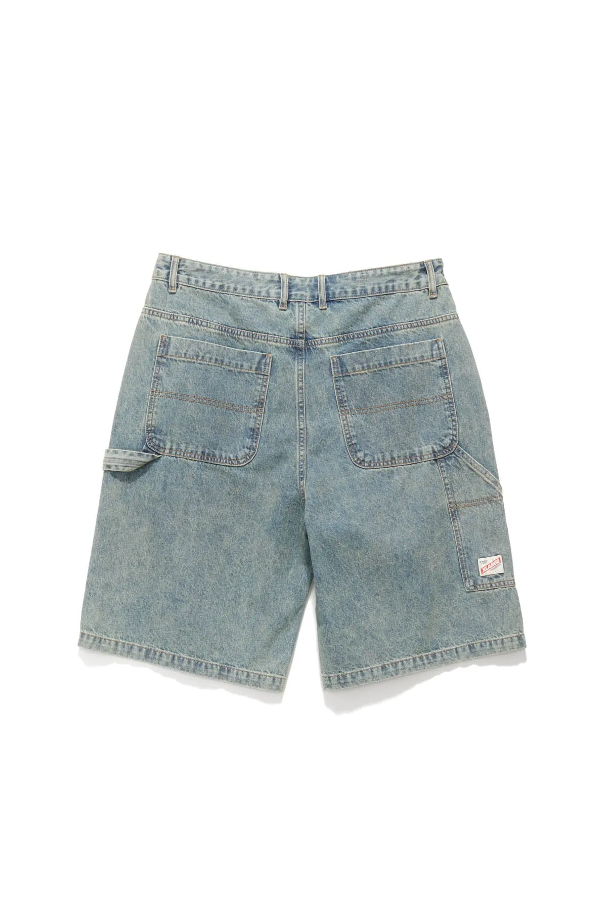 DENIM WORK SHORT - STAINED BLUE