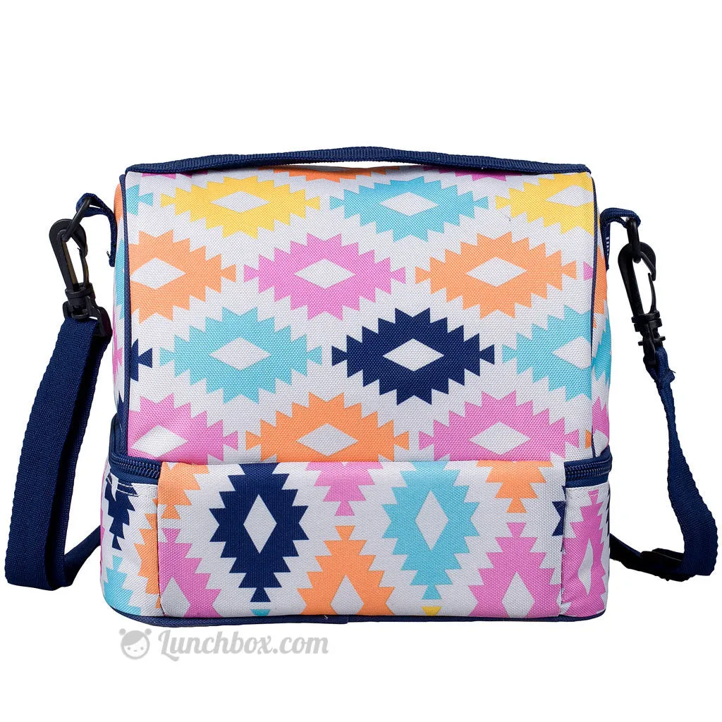 Double Decker Lunch Box - Aztec Print