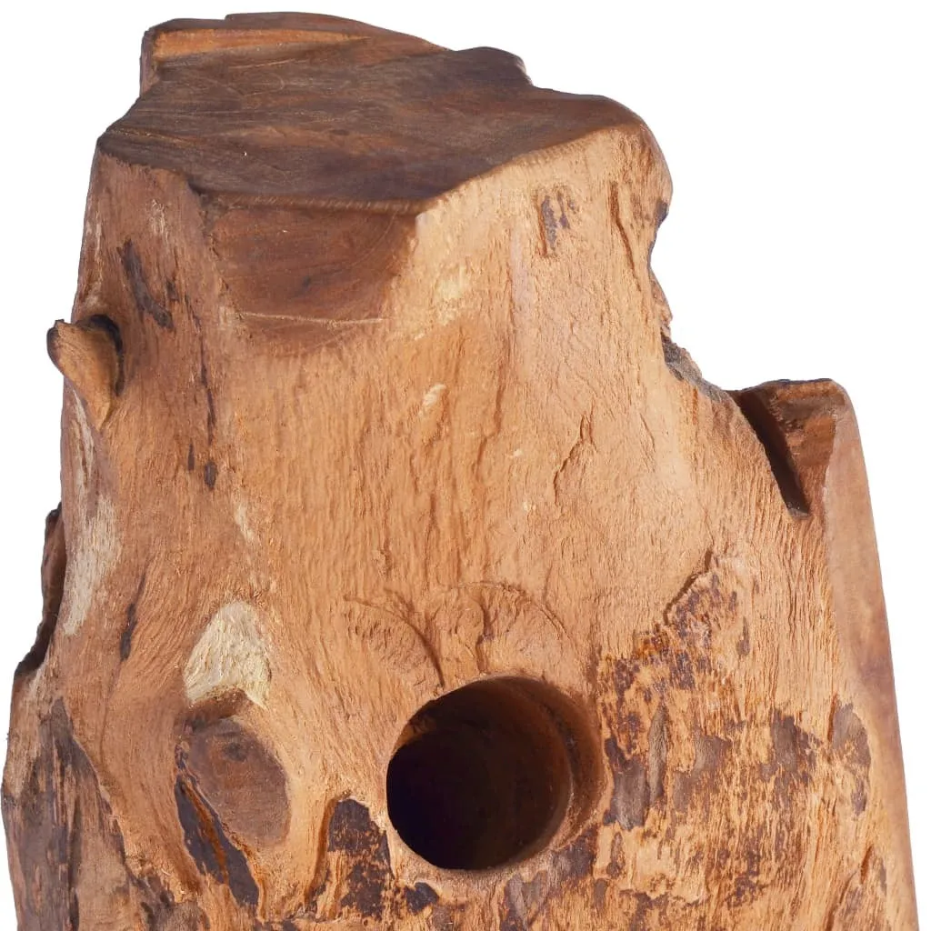 Elegant Teak Wood Wine Rack for 8 Bottles