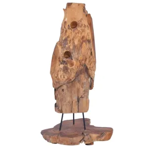 Elegant Teak Wood Wine Rack for 8 Bottles
