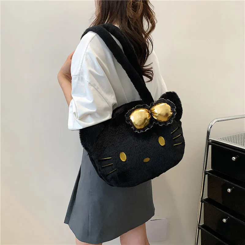 Elegant Women's Plush Clow Make-up Cute Bags