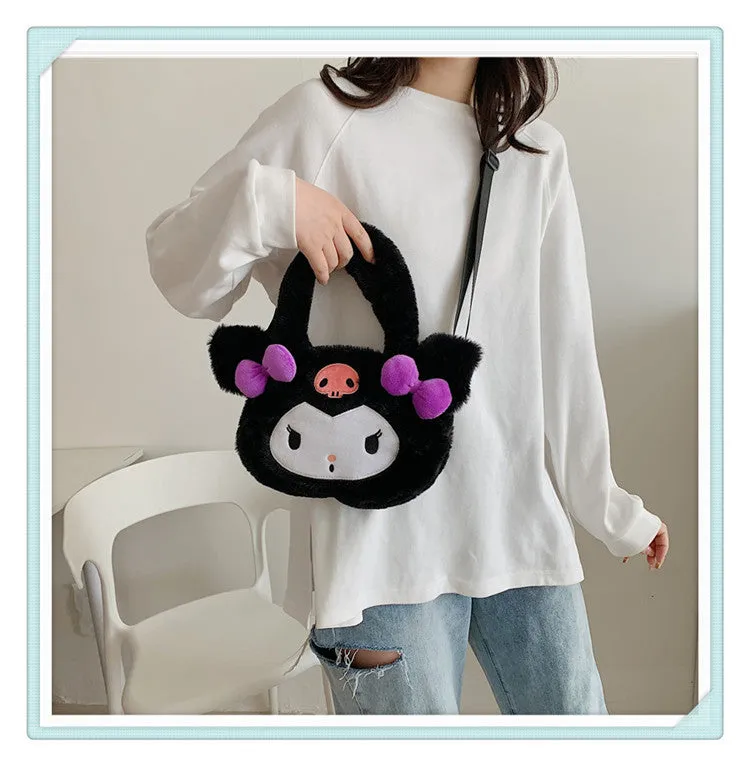Elegant Women's Plush Clow Make-up Cute Bags