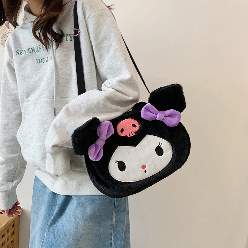 Elegant Women's Plush Clow Make-up Cute Bags