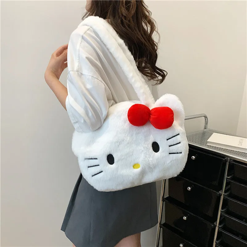 Elegant Women's Plush Clow Make-up Cute Bags