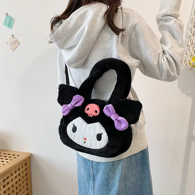Elegant Women's Plush Clow Make-up Cute Bags