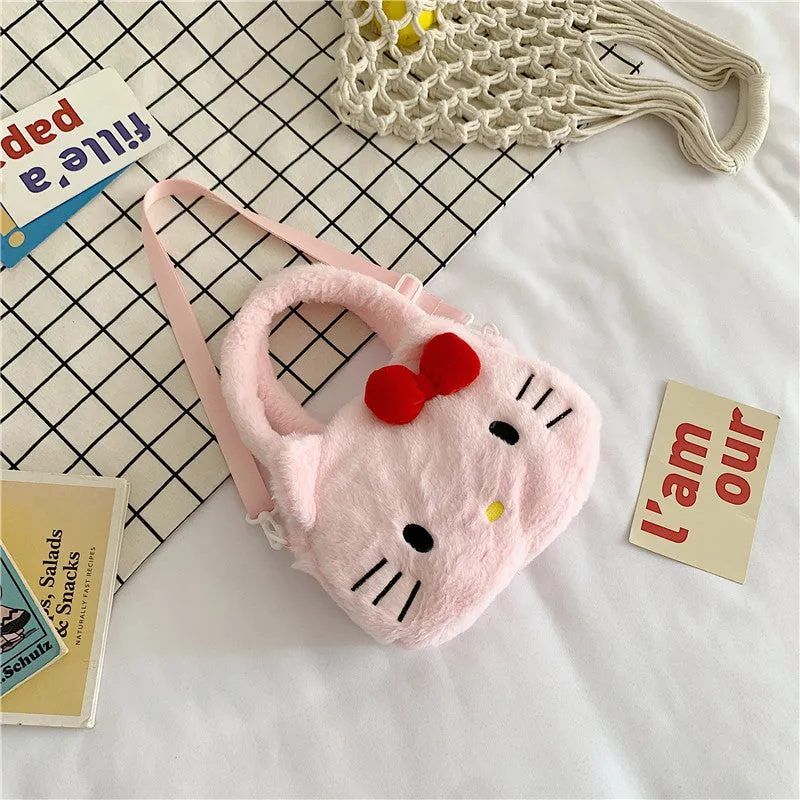 Elegant Women's Plush Clow Make-up Cute Bags