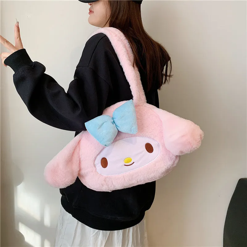 Elegant Women's Plush Clow Make-up Cute Bags