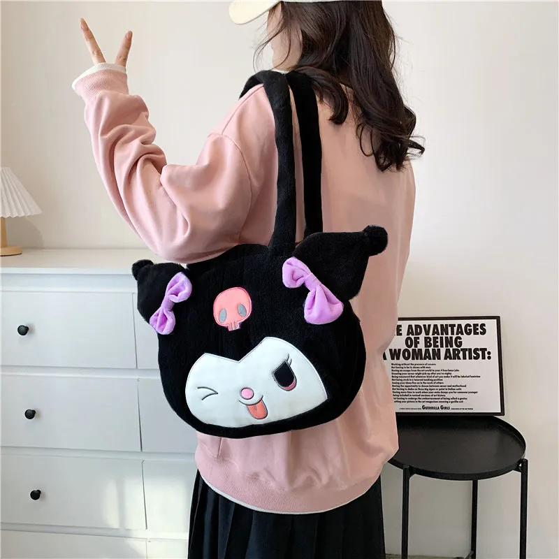 Elegant Women's Plush Clow Make-up Cute Bags